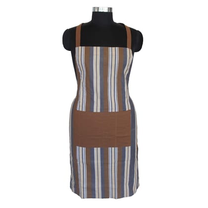 Airwill, 100% Cotton Designer Self Designed Bib Apron, Sized 65cm in Width and 80cm in Length with 2 Long Straps on Both Sides and Adjustable Buckle on Top. Pack of 1 pc