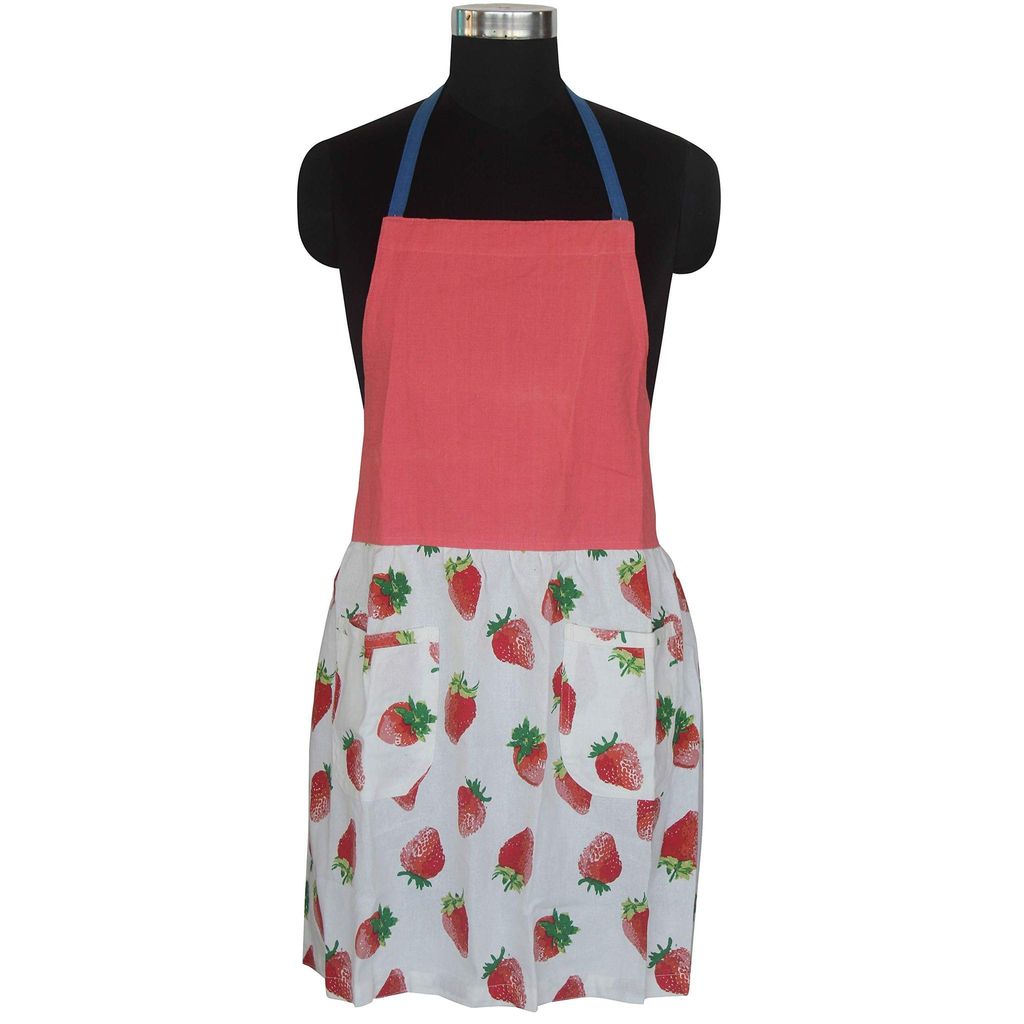 AIRWILL, 100% Cotton Designer Self Designed Bib Apron, Sized 65cm in Width and 80cm in Length with 2 Long Straps on Both Sides and Adjustable Buckle on Top. Pack of 1 pc - Dupattas & Shawls | Buy online on ZillyBuy