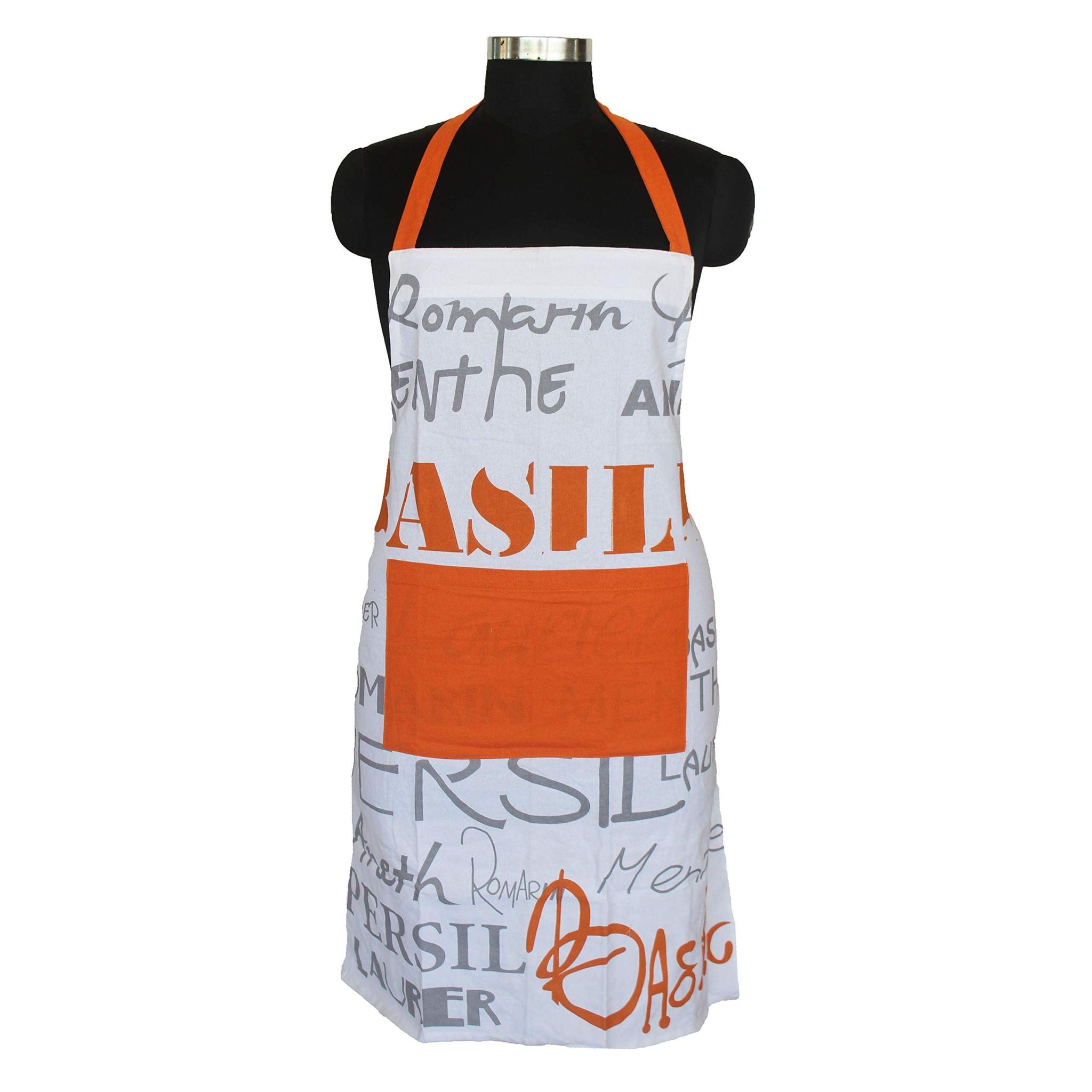 AIRWILL, 100% Cotton Designer Self Designed Bib Apron, Sized 65cm in Width and 80cm in Length with 2 Long Straps on Both Sides and Adjustable Buckle on Top. Pack of 1 pc