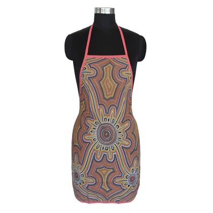 AIRWILL, 100% Cotton Designer Self Designed Bib Apron, Sized 65cm in Width and 80cm in Length with 2 Long Straps on Both Sides and Adjustable Buckle on Top. Pack of 1 pc
