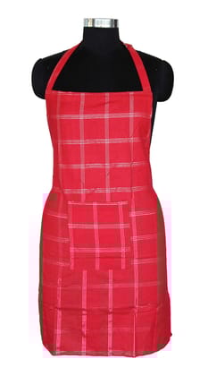 AIRWILL, 100% Cotton Designer Self Designed Bib Apron, Sized 65cm in Width and 80cm in Length with 2 Long Straps on Both Sides and Adjustable Buckle on Top. Pack of 1 pc