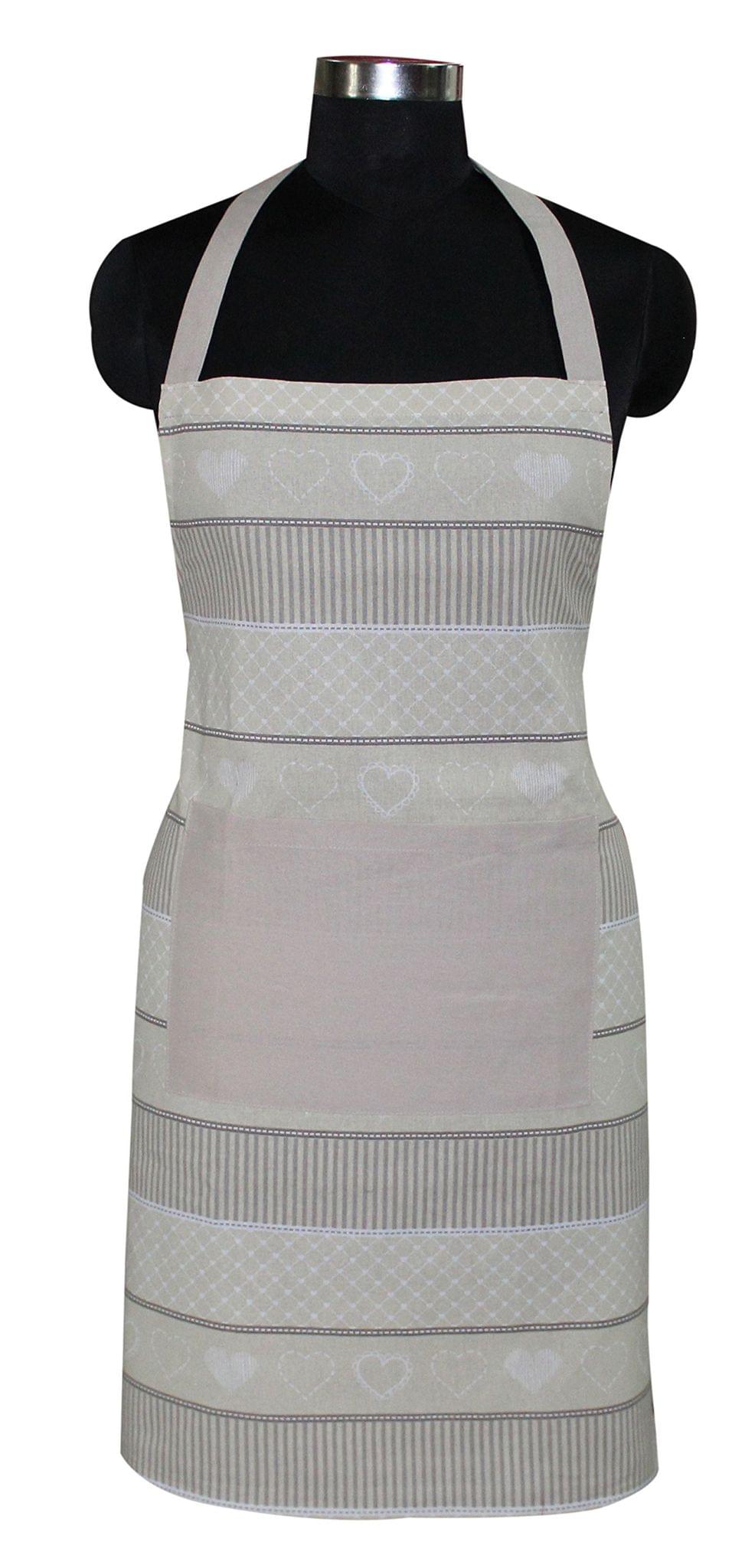 AIRWILL, 100% Cotton Designer Printed Aprons, Sized 65cm in Width & 80cm in Length with 1 Center Pocket, Adjustable Buckle on Top and 2 Long Ties on Both 2 Sides. Pack of 1 piece