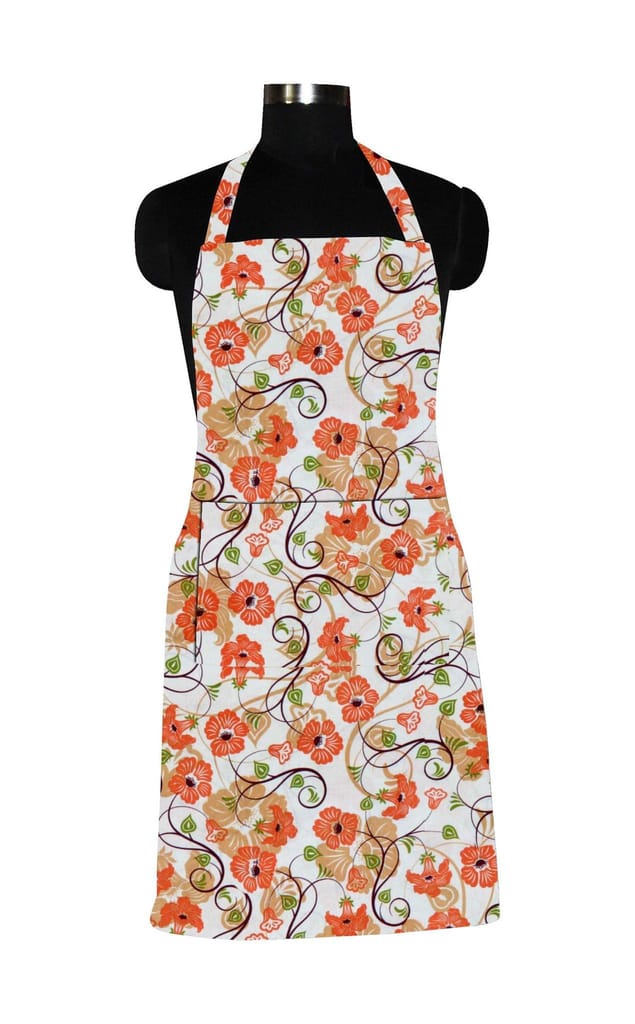 Airwill 100% Cotton Designer Home Use / Chefs Kitchen Apron with Free Sized and Long Straps on Both Sides, Adjustable Buckle on Top. Pack of 1 pc - Cookware | Buy online on ZillyBuy