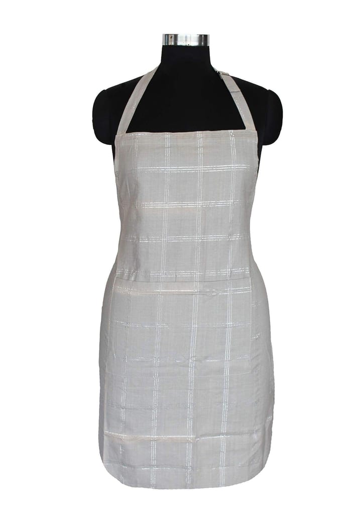 AIRWILL, 100% Cotton Designer Self Designed Bib Apron, Sized 65cm in Width and 80cm in Length with 2 Long Straps on Both Sides and Adjustable Buckle on Top. Pack of 1 pc