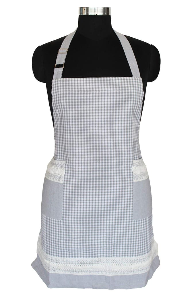Airwill, 100% Cotton Designer Self Designed Bib Apron, Sized 65cm in Width and 80cm in Length with 2 Long Straps on Both Sides and Adjustable Buckle on Top. Pack of 1 pc - Dupattas & Shawls | Buy online on ZillyBuy