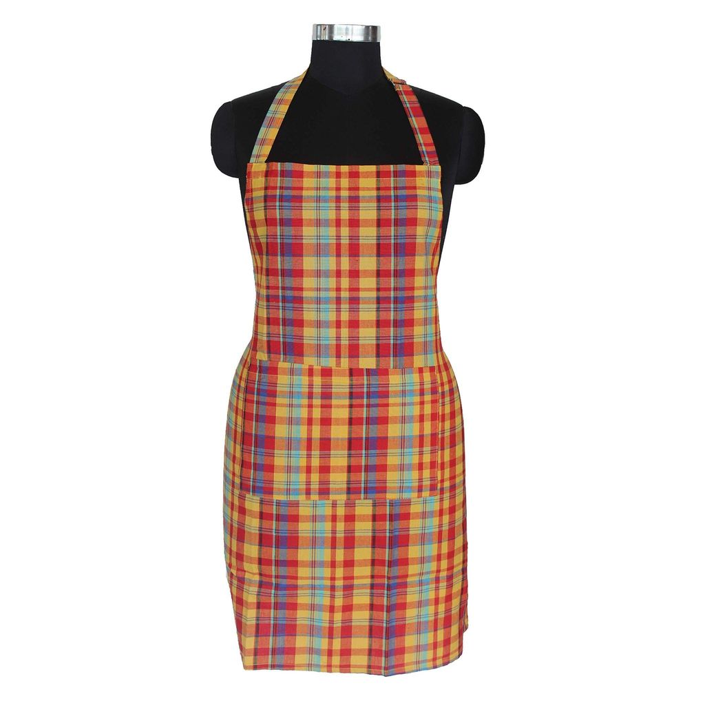 AIRWILL, 100% Cotton Designer Self Designed Bib Apron, Sized 65cm in Width and 80cm in Length with 2 Long Straps on Both Sides and Adjustable Buckle on Top. Pack of 1 pc - Dupattas & Shawls | Buy online on ZillyBuy