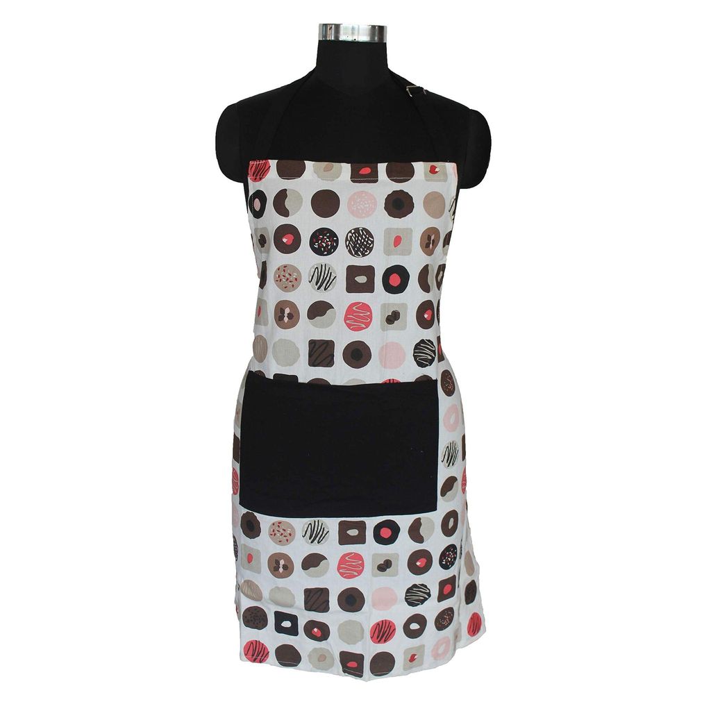 AIRWILL, 100% Cotton Designer Self Designed Bib Apron, Sized 65cm in Width and 80cm in Length with 2 Long Straps on Both Sides and Adjustable Buckle on Top. Pack of 1 pc - Dupattas & Shawls | Buy online on ZillyBuy