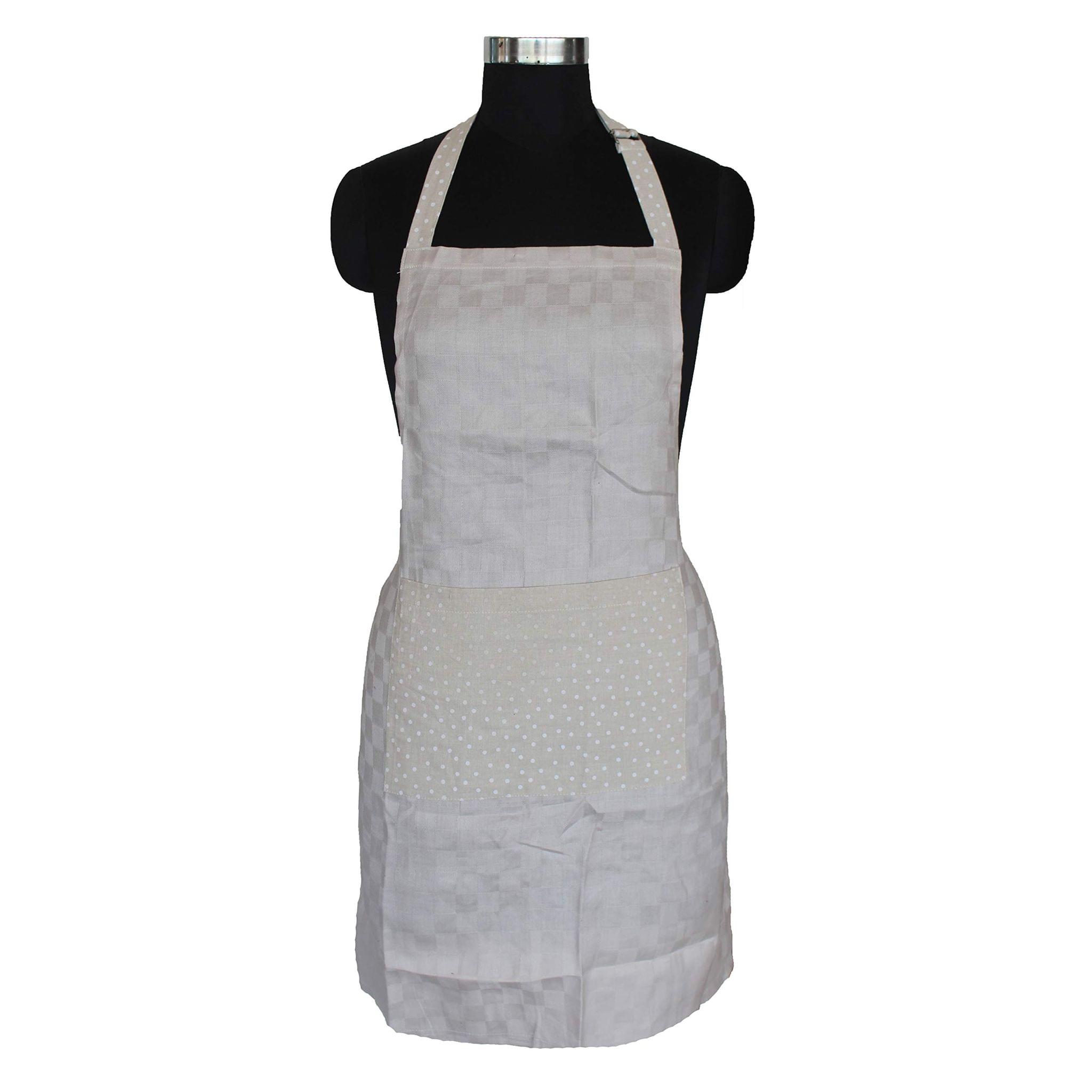 AIRWILL, 100% Cotton Designer Self Designed Bib Apron, Sized 65cm in Width and 80cm in Length with 2 Long Straps on Both Sides and Adjustable Buckle on Top. Pack of 1 pc