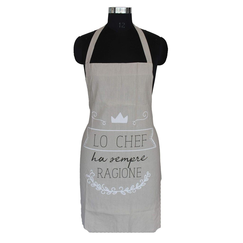 AIRWILL, 100% Cotton Designer Self Designed Bib Apron, Sized 65cm in Width and 80cm in Length with 2 Long Straps on Both Sides and Adjustable Buckle on Top. Pack of 1 pc