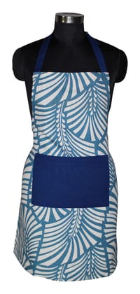 AIRWILL, 100% Cotton Designer Printed Aprons, Sized 65cm in Width & 80cm in Length with 1 Center Pocket, Adjustable Buckle on Top and 2 Long Ties on Both 2 Sides. Pack of 1 piece