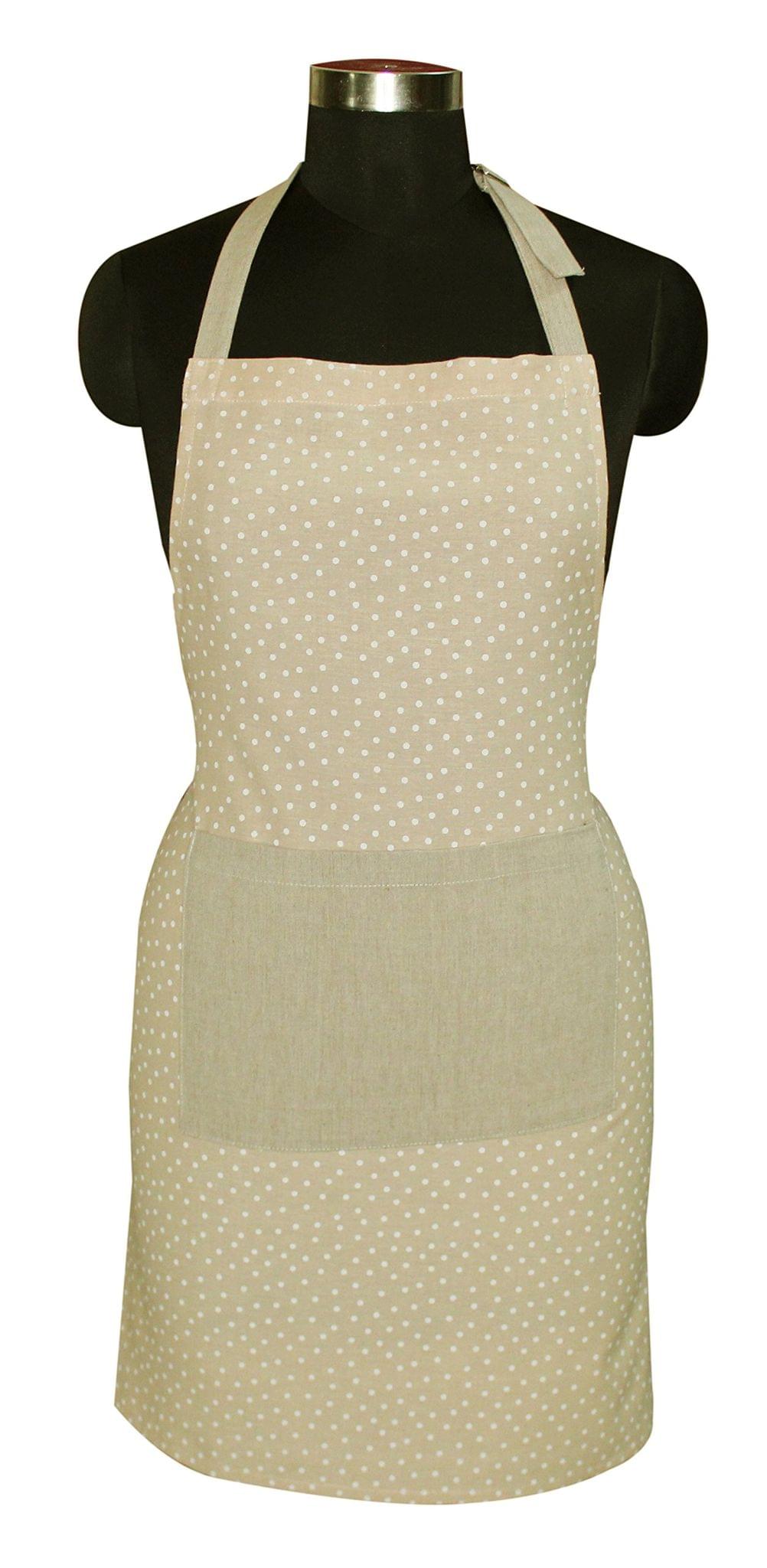 AIRWILL, 100% Cotton Designer Printed Aprons, Sized 65cm in Width & 80cm in Length with 1 Center Pocket, Adjustable Buckle on Top and 2 Long Ties on Both 2 Sides. Pack of 1 piece