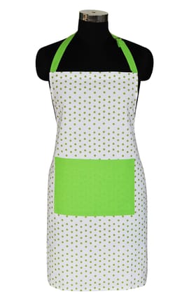 AIRWILL, 100% cotton designer aprons, sized 65cm in width and 80cm in length with 1 center pocket, adjustable buckle on top and 2 long ties on both 2 sides. Pack of 1 piece.