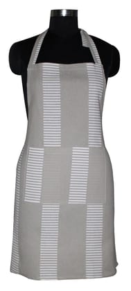 AIRWILL, 100% Cotton Designer Yarn-dyed with Printed Aprons, Sized 65cm in Width & 80cm in Length with 1 Center Pocket, Adjustable Buckle on Top and 2 Long Ties on Both 2 Sides. Pack of 1 piece