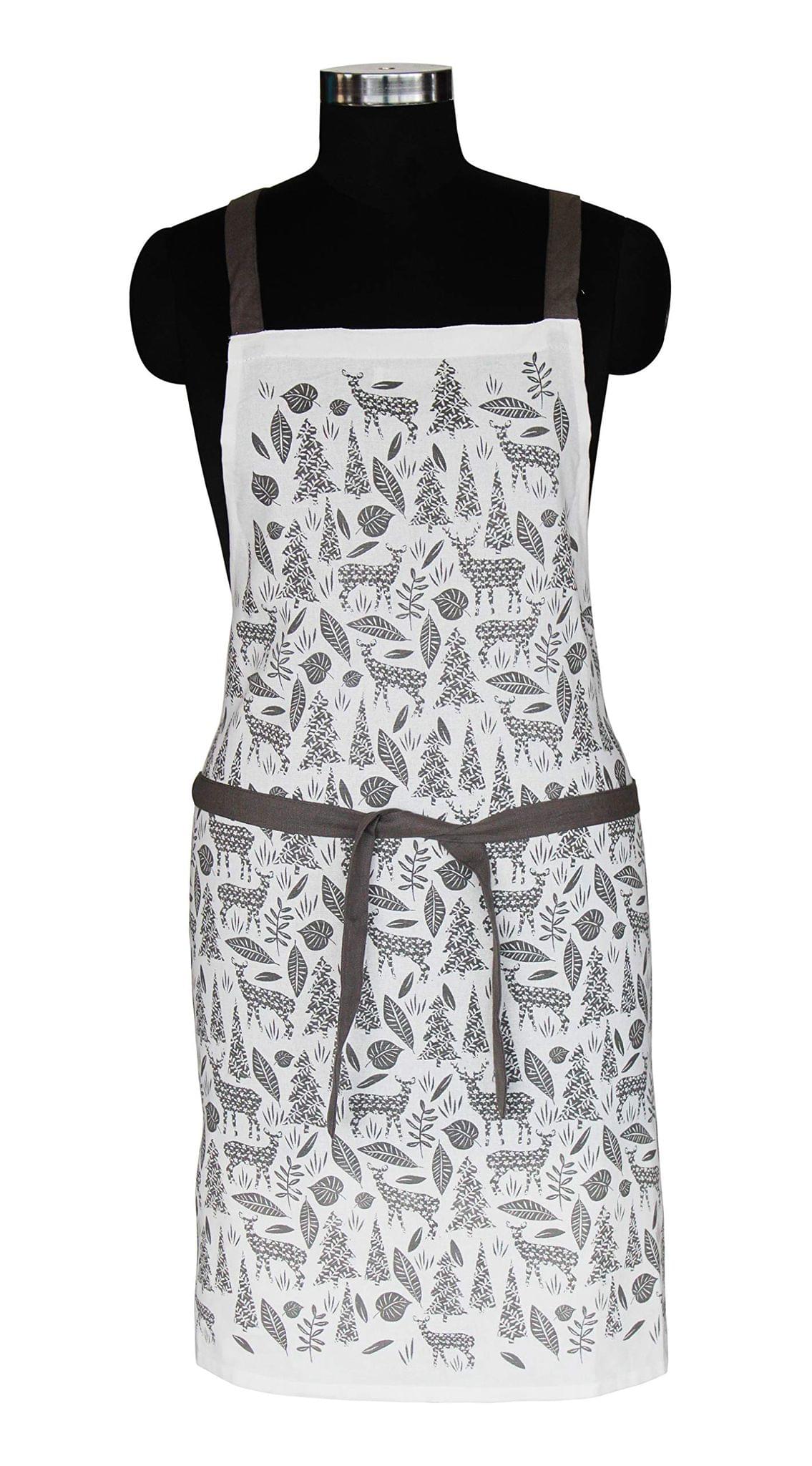 AIRWILL Branded 100% Cotton Kitchen Aprons Pack of 1 piece