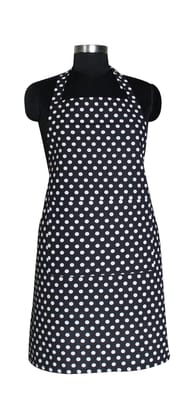 AIRWILL, 100% Cotton Designer Printed Aprons, Sized 65cm in Width & 80cm in Length with 1 Center Pocket, Adjustable Buckle on Top and 2 Long Ties on Both 2 Sides. Pack of 1 piece
