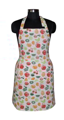 AIRWILL, 100% Cotton Designer Printed Aprons, Sized 65cm in Width & 80cm in Length with 1 Center Pocket, Adjustable Buckle on Top and 2 Long Ties on Both 2 Sides. Pack of 1 piece