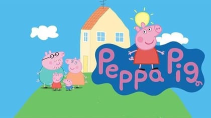 APM Peppa Pig Wall Sticker Fully Waterproof Vinyl Sticker self Adhesive for Living Room, Bedroom, Office, Kids Room 12X18 inches (PPC9) (AP16)