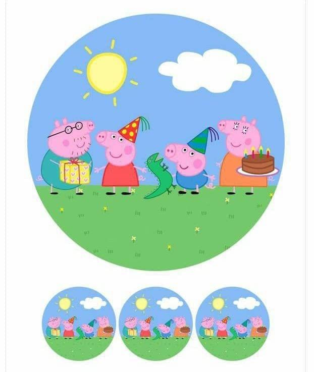 APM Peppa Pig Wall Sticker Fully Waterproof Vinyl Sticker self Adhesive for Living Room, Bedroom, Office, Kids Room 12X18 inches (PPC9) (AP4)