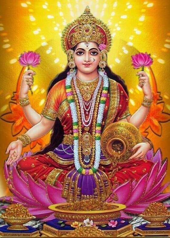 APM Goddess LAXMI JI Wall Vinyl Sticker Fully Waterproof Siize 12X18 inches (LS09)