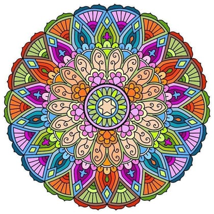 APM Rangoli Waterproof Laminated Floor Sticker in 15X15 inches (RR11)
