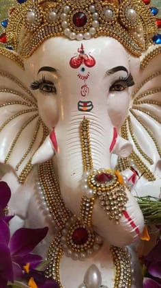 APM Ganpati Wall Sticker/Ganpati Bappa Fully Waterproof Vinyl Sticker self Adhesive for Living Room, Bedroom, Office, Kids Room 12X18 inches (G10)