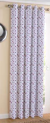 AIRWILL Cotton Ricco Star Designed Blackout and Room Darkening 5ft Window Curtains Pack of 1 pc. (Printed - Maroon)