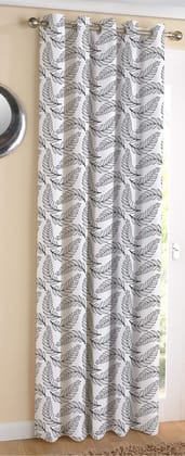 AIRWILL ? Cotton Blackout and Room Darkening 7ft Door Curtains Pack of 1 pc. (Printed - Black)