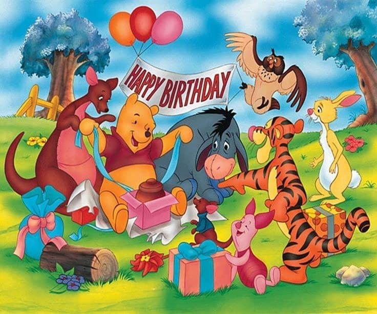 APM Kids Happy Birthday Wall Sticker Fully Waterproof Vinyl Sticker self Adhesive for Living Room, Bedroom, Office, Kids Room 12X18 inches (H14)