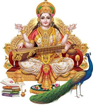 APM MAA Saraswati Wall Vinyl Sticker Fully Waterproof Siize 12X18 inches (M6) APM MAA Saraswati Wall Vinyl Sticker Fully Waterproof Siize 12X18 inches (M6)