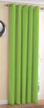 AIRWILL Cotton Apple Green Designed Blackout and Room Darkening 5ft Window Curtains Pack of 1 pc. (Solid - Green)