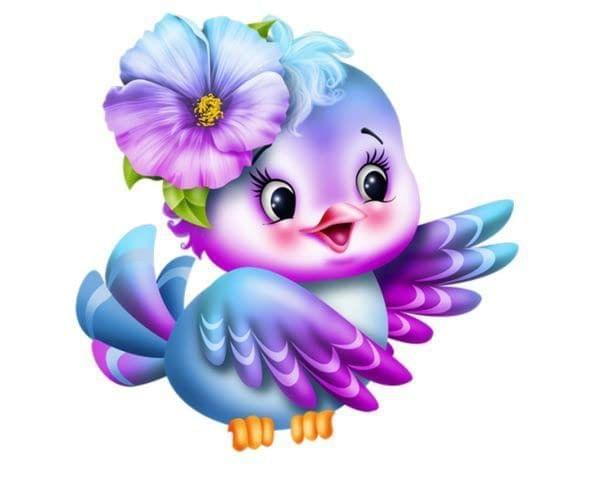 APM Kids Cute Birds Cartoon Wall Sticker Fully Waterproof Vinyl Sticker self Adhesive for Living Room, Bedroom, Office, Kids Room 12X18 inches (B7)