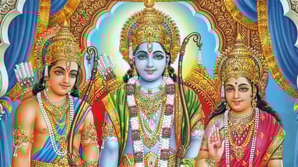 APM Lord RAM SITA Wall Sticker Fully Waterproof Vinyl Sticker self Adhesive for Living Room, Bedroom, Office, Kids Room 12X18 inches (RS19)