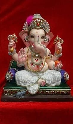 APM GANPATI JI Wall Sticker/ Ganpati Bappa Fully Waterproof Self Adhesive for Living Room, Bedroom, Office, Kids Room, Hall in Size 12x18 inch (GP14)