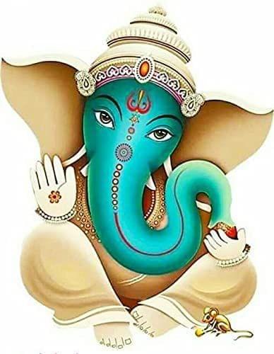 APM Ganpati Wall Sticker/Ganpati Bappa Fully Waterproof Self Adhesive for Living Room, Bedroom, Office, Kids Room, Hall in Size12x18 Inches (GP05)