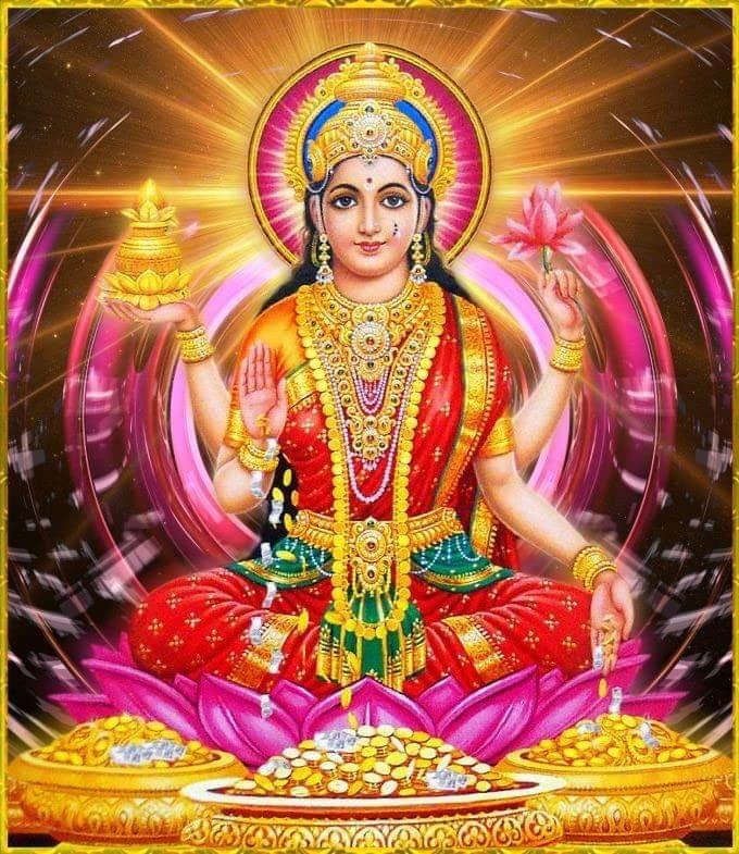 APM Goddess LAXMI JI Wall Vinyl Sticker Fully Waterproof Siize 12X18 inches (LS08)
