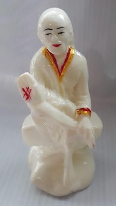 APM Sai Baba Decorative Gift Showpiece/ Idol for Home and Office/ for Pooja Gher (4 inch)