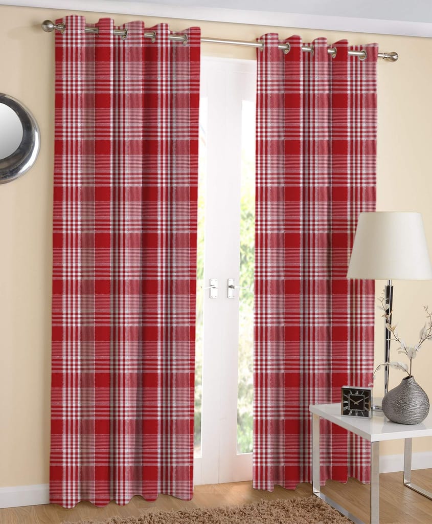 AIRWILL, 100% Cotton Designer Window Curtains, Sized 4ft in Width and 5ft in Length. Pack of 2 Pieces