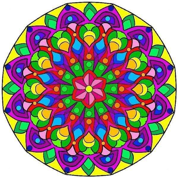 APM Rangoli Waterproof Laminated Floor Sticker in 18X18 inches (18, RS3)