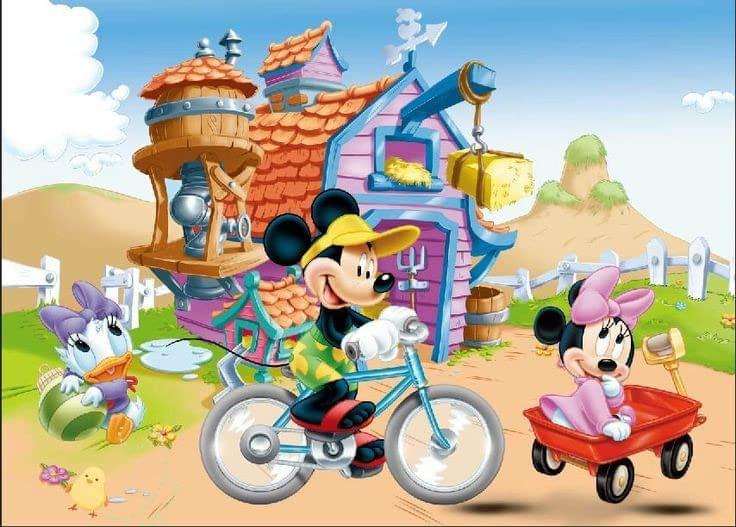 APM Kids Mickey Mouse Cartoon Wall Sticker Fully Waterproof Vinyl Sticker self Adhesive for Living Room, Bedroom, Office, Kids Room 12X18 inches (MF8)