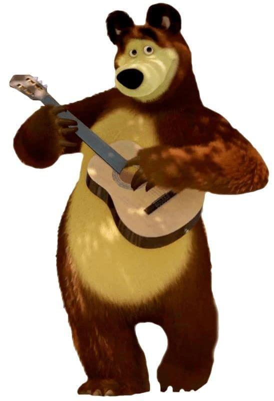 APM Masha & The Bear Wall Sticker Fully Waterproof Vinyl Sticker self Adhesive for Living Room, Bedroom, Office, Kids Room 12X18 inches (MB2)
