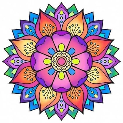 APM Rangoli Transparent Tile Sticker 18X18 INCHES (R11)
