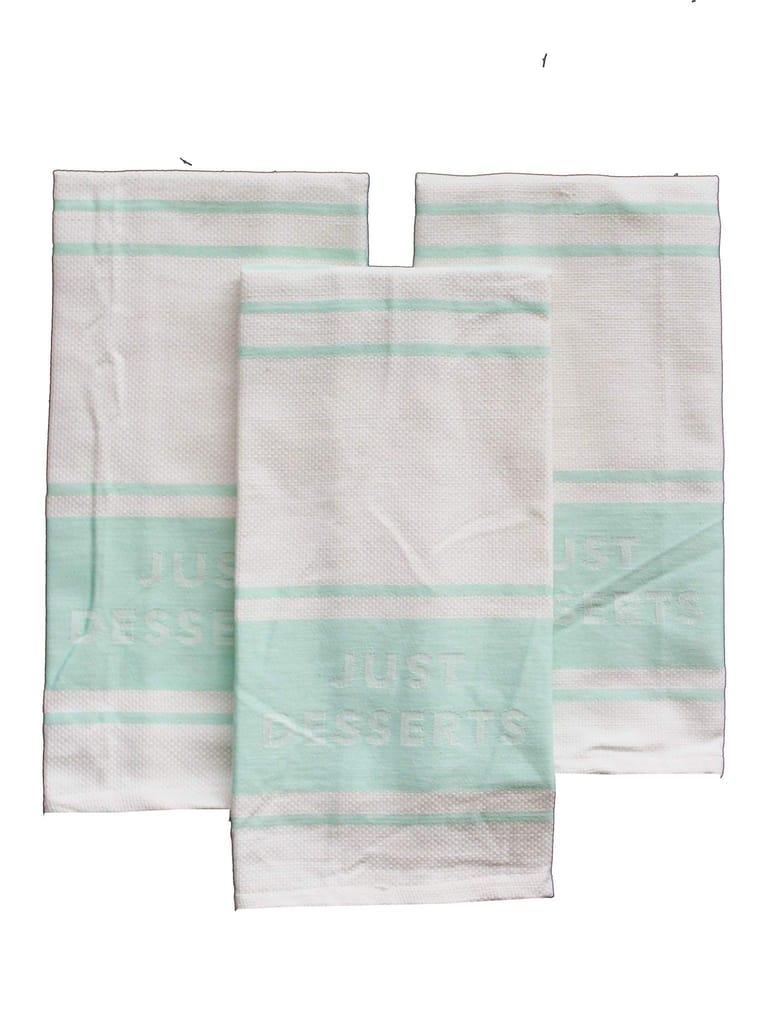 Airwill Branded 100% Cotton Kitchen Towels Pack of 3 pcs