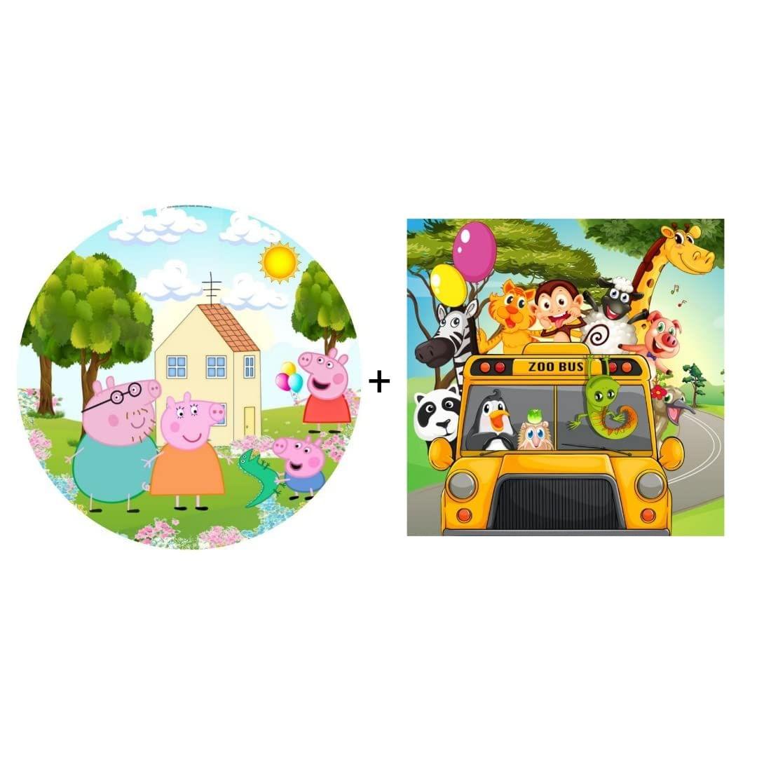 APM Combo of 2 Wall Sticker Fully Waterproof Vinyl Sticker self Adhesive for Living Room, Kids Room 12X18 inches (K18)