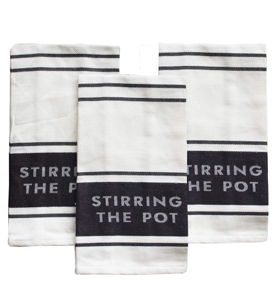 Airwill Branded 100% Cotton Kitchen Towels Pack of 3 pcs