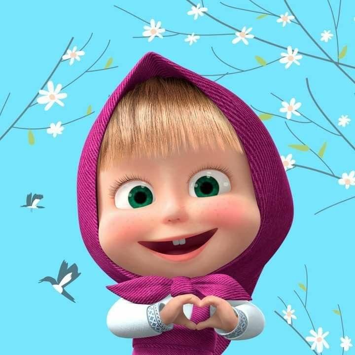 APM Masha & The Bear Wall Sticker Fully Waterproof Vinyl Sticker self Adhesive for Living Room, Bedroom, Office, Kids Room 12X18 inches (DC5)