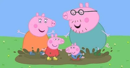APM Peppa Pig Wall Sticker Fully Waterproof Vinyl Sticker self Adhesive for Living Room, Bedroom, Office, Kids Room 12X18 inches (PP5)