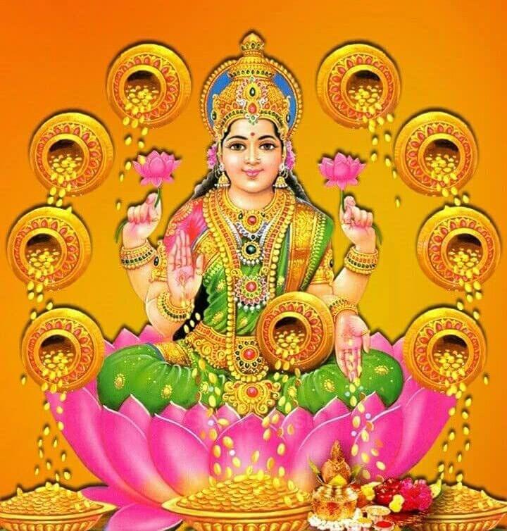 APM Goddess LAXMI JI Wall Vinyl Sticker Fully Waterproof Siize 12X18 inches (LS13)