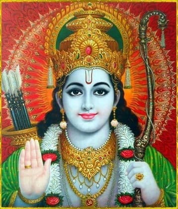 APM Lord Shree RAM Wall Sticker Fully Waterproof Vinyl Sticker self Adhesive for Living Room, Bedroom, Office, Kids Room 12X18 inches (R2)