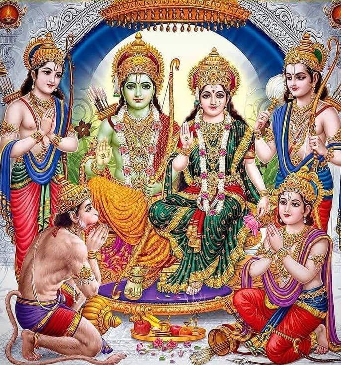 APM Lord RAM SITA Wall Sticker Fully Waterproof Vinyl Sticker self Adhesive for Living Room, Bedroom, Office, Kids Room 12X18 inches (RS20)