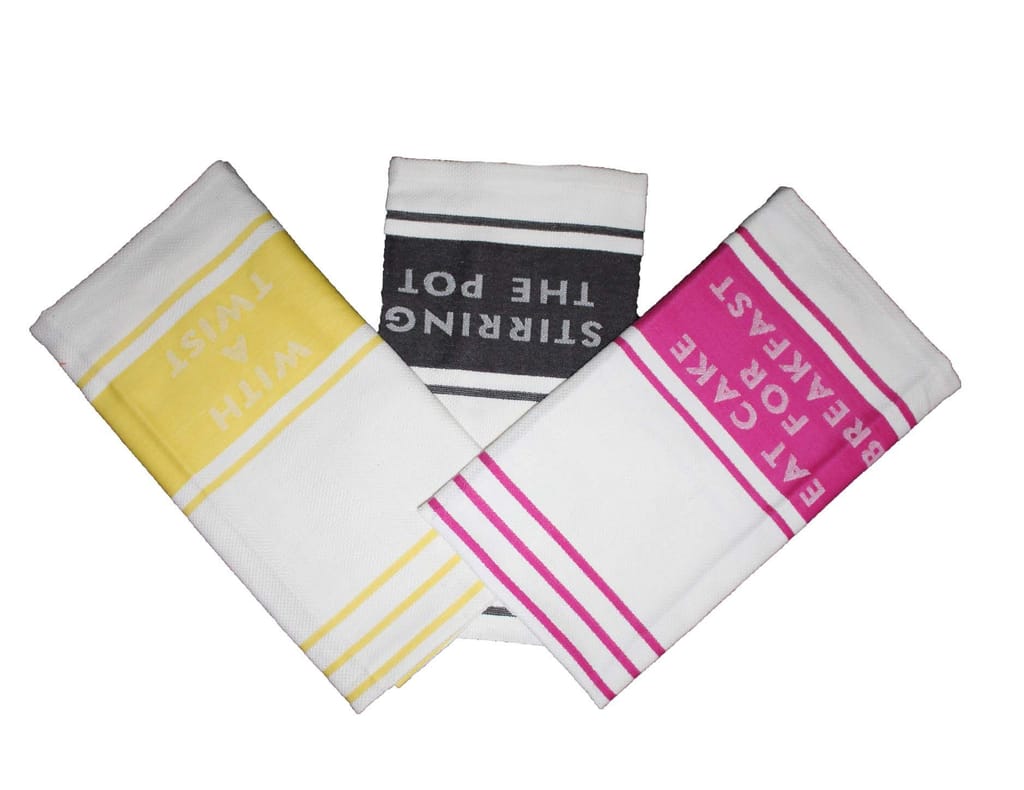 AIRWILL, 100% Cotton Kitchen Towels, Pack of 3 pcs